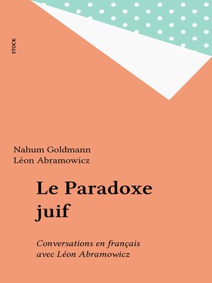 cover image of Le Paradoxe juif